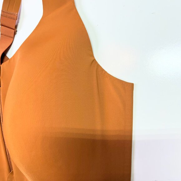 Knix Size 7++ Orange Sports Bra Zip Front Hook Back Wireless - Picture 8 of 9